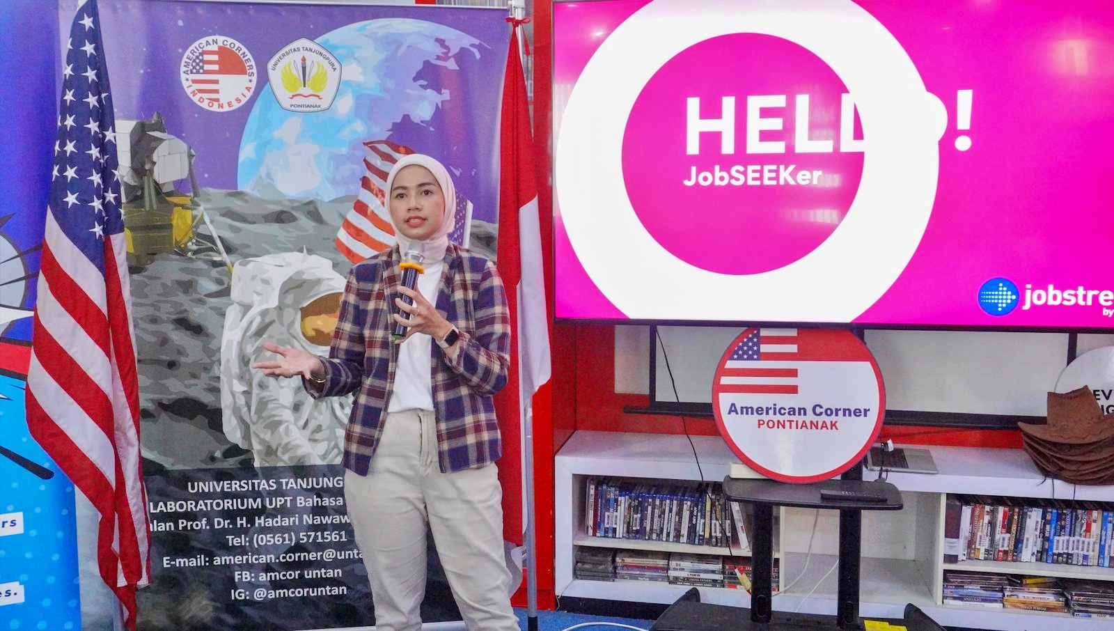Workshop American Corner UNTAN: Rekomendasi Pekerjaan untuk Generasi Muda Hingga Delapan Negara Asia Pasifik